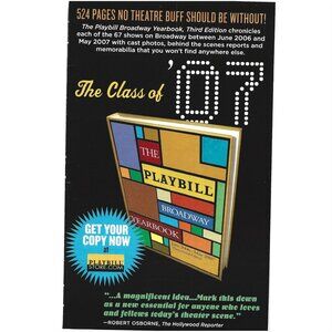 2007 The Playbill Broadway Yearbook Advertisement 2000s Print Ad